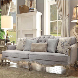 美式实木沙发雕花轻奢现代简约客厅双人三人座小户型欧式复古家具