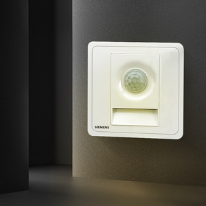 西门子红外感应人体感应壁脚灯灵蕴白色过道踏步地脚楼梯小夜灯