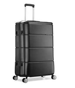 新秀丽 拉杆箱横向纹理行李箱防刮抗压旅行箱TU2*09001黑色20英寸
