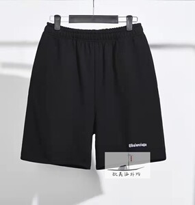 balenciaga/巴黎世家22春夏新款双b刺绣字母logo短裤男休闲五分裤