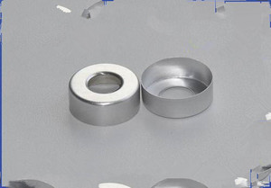 10/20ml钳口顶空瓶铝盖 20mm 进样瓶瓶盖 银色开口铝盖样品瓶盖子