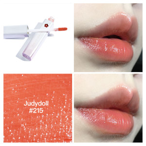 judydoll橘朵新款镜面水光唇釉染唇液烂番茄蜜桃色水润成
