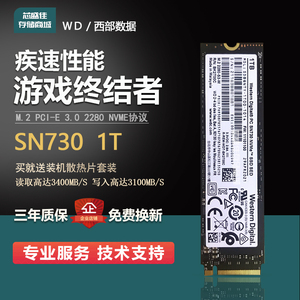 西数 SN730 1T 2T PCI-E M2 2280 笔记本台式SSD固态硬盘有 SN750