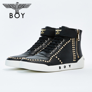 420人付款淘宝boylondon2019时尚潮流铆钉情侣款高帮休