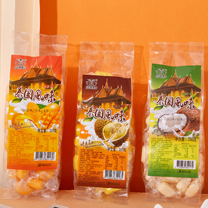 泰国风味榴莲糖350g芒果味奶糖水果软糖喜糖果休闲糖果零食品特产