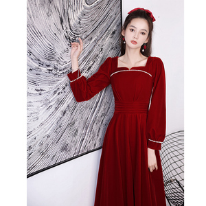 婚衣服女红色新娘冬