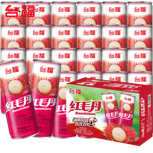 台福红毛丹果味饮料238*24罐装果汁饮料 整箱