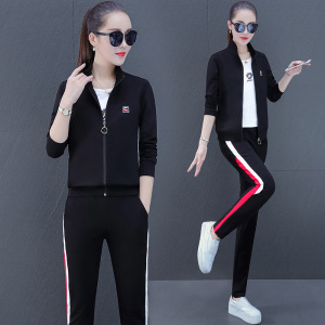 莫斐乐趣味裴乐运动服套装女秋装2022春秋新款气质小雏菊印花外套