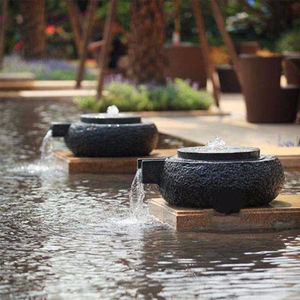 大理石头流水钵喷泉鱼缸户外园林庭院水池石材水景观石雕石槽摆件