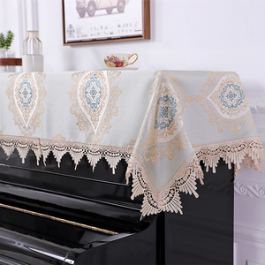 钢琴罩半罩盖巾简约新款钢琴巾全罩防尘钢琴凳套罩北欧钢琴布盖布