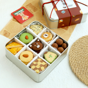 纯手工黄油蔓越莓小熊曲奇饼干礼盒装可爱造型甜点小零食糕点甜品