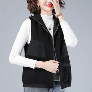 春季新款韩版马甲女修身短款棉衣背心无袖坎肩学生外套面包服舒适