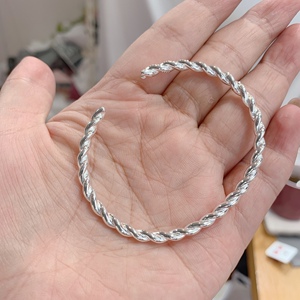 麻花银手链