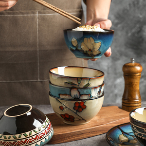 舍里日式窑变釉餐具陶瓷碗家用米饭碗个人专用特别好看的饭碗套装