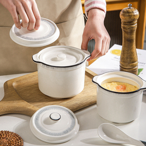 舍里陶瓷炖盅隔水炖罐小汤盅家用燕窝专用一人份蒸盅杯炖蛋碗瓦罐