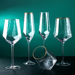 北欧红酒杯高脚杯套装水晶玻璃家用一对创意个性葡萄酒香槟杯ins