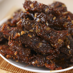 新疆特产网红休闲食品香巴拉牛肉干香辣孜然芝麻三种口味真空包装