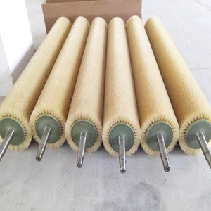 工业毛刷辊滚筒刷玻璃清洗机筛沙机毛刷厂家定做圆柱刷空心毛刷轮