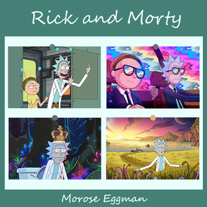 Rick and Morty 瑞克和莫蒂 明信片 海报墙贴宿舍装饰画背景卡片