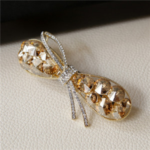 水晶竖发夹水钻高档