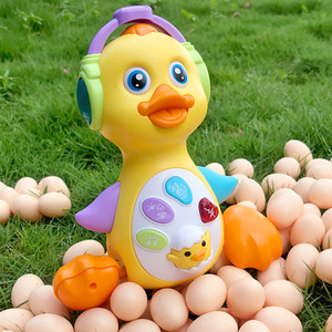 儿童电动摇摆鸭仿真会跑会走的下蛋唱歌跳舞充电小鸭子男女孩玩具