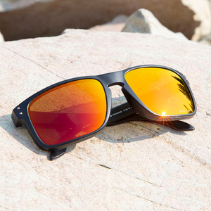 欧美o记黑金长方形圆脸运动偏光太阳镜男女黑灰通用渐变沙滩墨镜