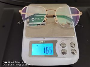 米顿新款纯钛半框粉金A5黑色AD可配近视眼镜框男超轻gm墨镜176084