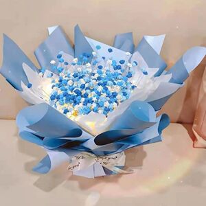 手工折纸星星花束蓝色满天星送女友38三八妇女节礼物花diy材料包
