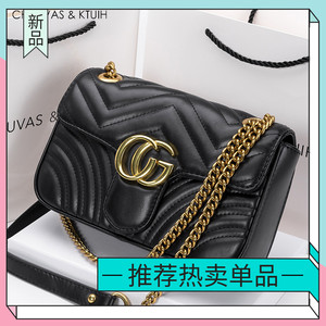 大牌奢侈名牌包包女2021新款酷奇正品真皮女包时尚链条包单肩斜挎