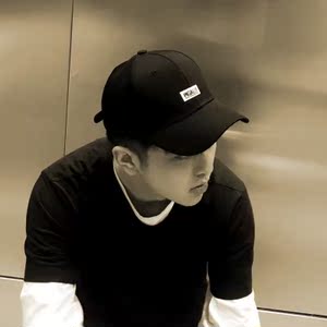 跑步黑色男式休闲圆帽太阳帽登山遮阳帽冬季鸭舌帽老人帽子男潮