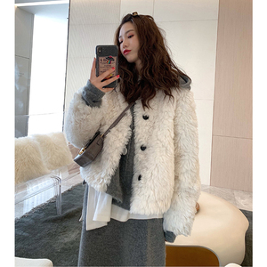 羊毛短款外套女