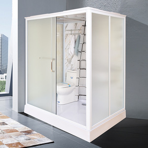 淋浴房整体浴室含马桶干湿分离一体式家用简易农村隔断移动洗澡间