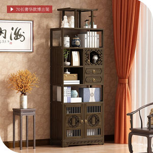 竹渊阁书架门厅柜玄关柜屏风隔断柜装饰新中式客厅办公室简约古董