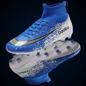 摩耐克韩版c罗cr7高帮袜套足球鞋人造草地训练鞋男女中大学生防滑