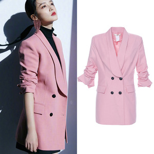 李沁明星同款2022新款春秋季小个子西装外套女百搭韩系设计感小众