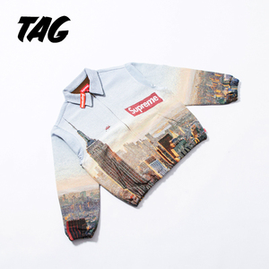 supreme aerial tapestry harrington jacket纽约大都会 牛仔外套
