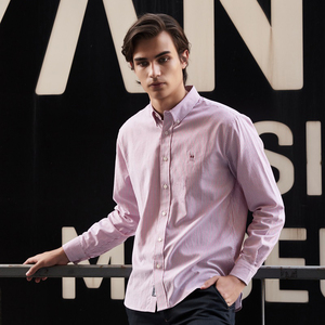 regattaclub赛艇俱乐部男装 条纹男衬衣纯棉衬衫男款长袖