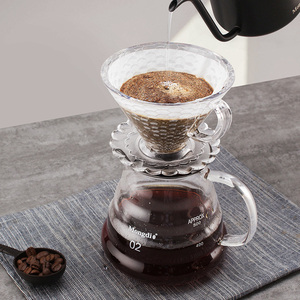 Mongdio鱼鳞咖啡滤杯v60手冲咖啡壶套装滴漏咖啡滤纸过滤器分享壶