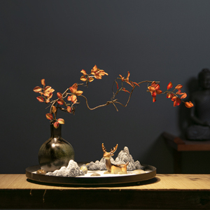 新中式古典花瓶微景观禅意桌面摆件客厅玄关茶室电视柜家居装饰品