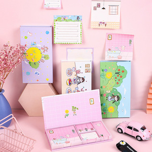 小米妞套装盒便利贴 学生多功能便签本组合套装留言告示n次贴可撕