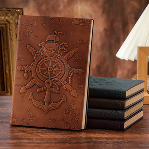 复古欧式海盗记事本创意旅行日记本高颜值创意笔记本子定制手账本