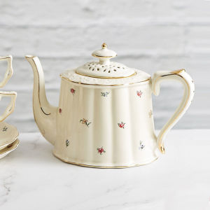 博为陶瓷咖啡壶手冲壶英式轻奢描金下午茶壶花茶壶850ml