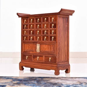 红木家具刺猬紫檀实木中式中药柜中草药柜子药材中医柜家用小型