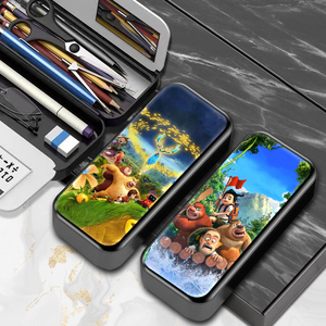 文具盒大容量磨砂收纳铅笔盒熊大熊二熊出没中小学生开学季新礼物