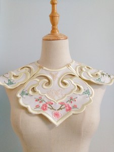 梅兰竹菊刺绣花 云肩假领 戏曲明制汉服配件古装演出服女古风领子