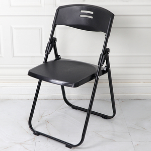 塑料折叠椅子职员培训椅带写字板办公钢椅记者会议靠背椅舒适凳子