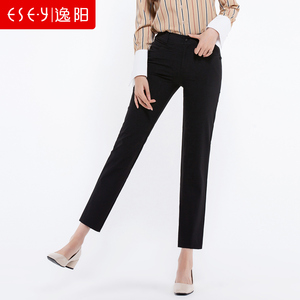 0030人付款天猫逸阳女裤春季休闲裤女直筒裤通勤西装裤修身显瘦烟管