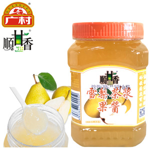 广村蜂蜜雪梨茶浆1kg 顺甘香花果茶酱果酱沙冰专用珍珠奶茶店原料