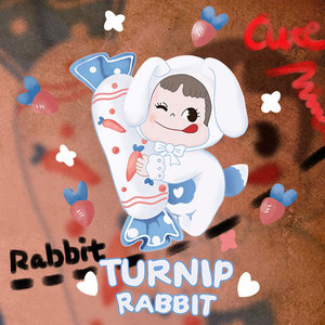 大白兔不二家周边联名卫衣宽松圆领假两件秋冬季加绒厚潮情侣外套