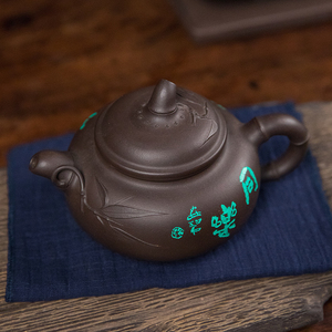 纯手工紫砂壶 竹节仿古《同乐壶》 江苏省工艺美术大师徐安碧制